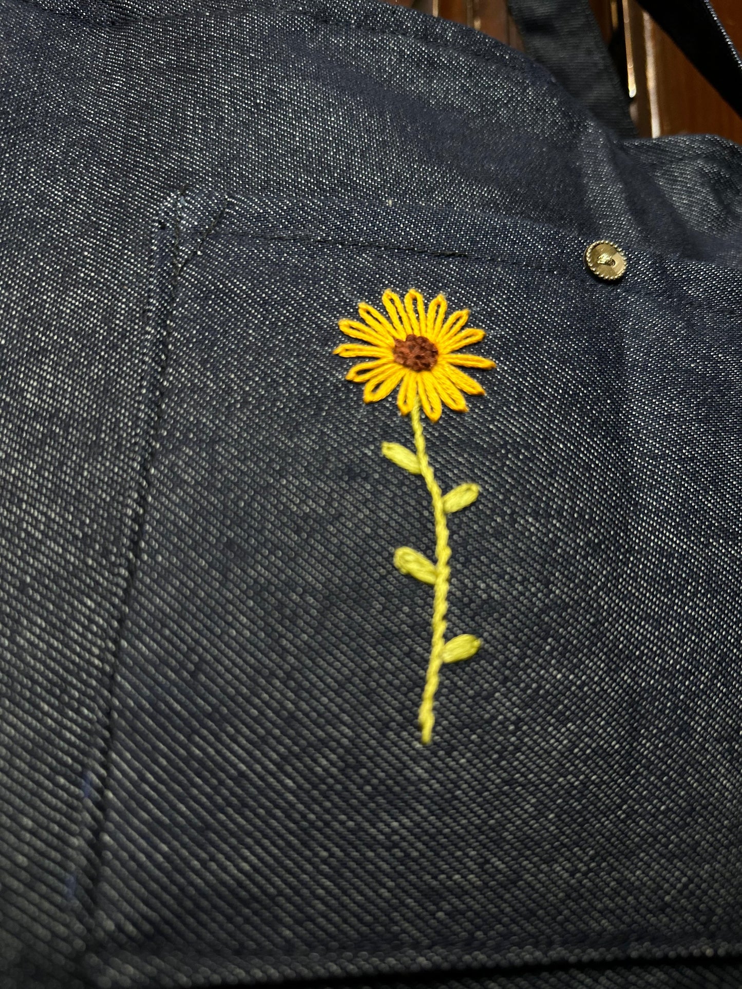 Floral Pocket (Dark Blue)