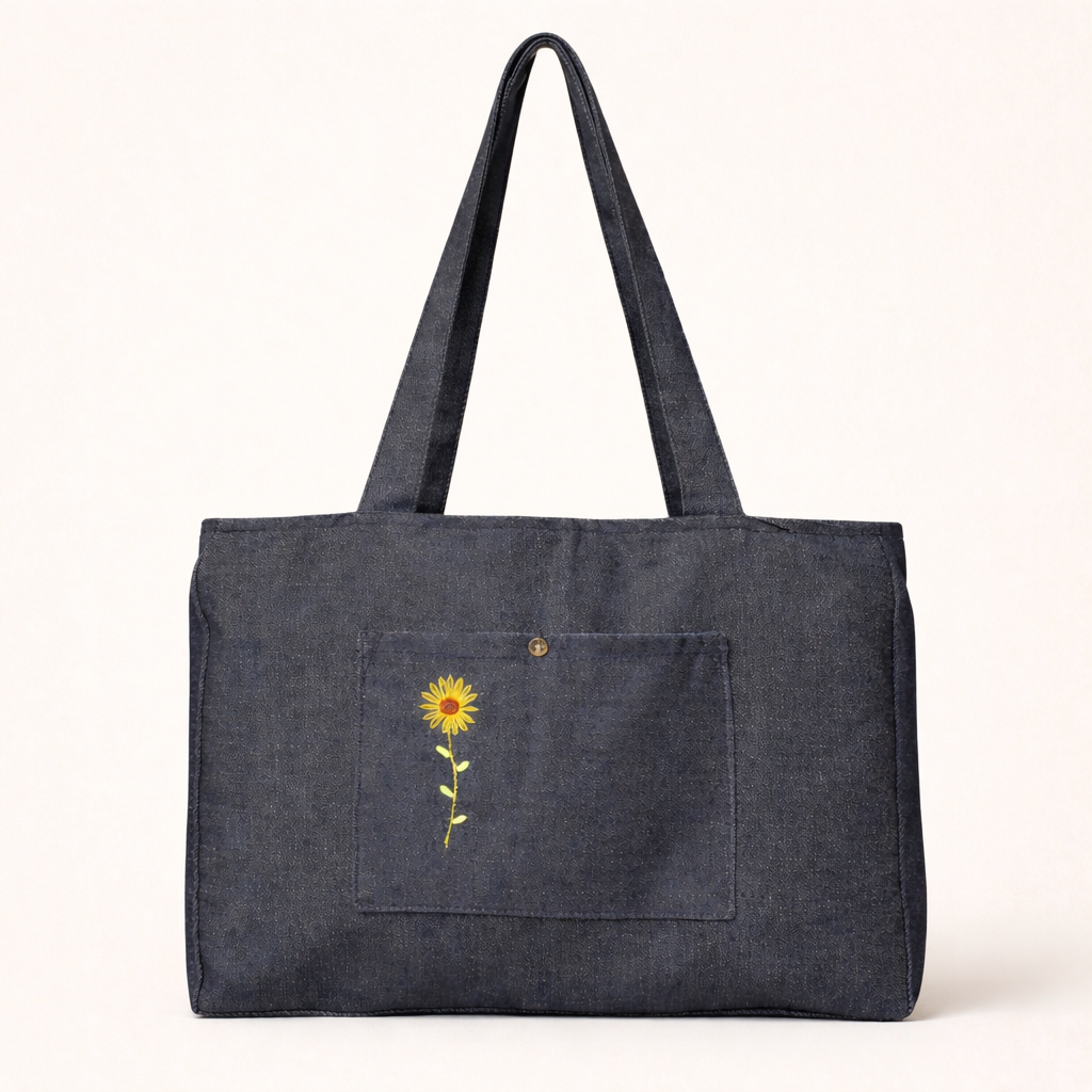 Floral Pocket (Dark Blue)